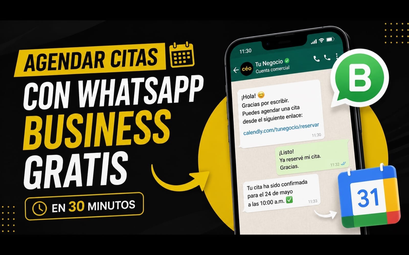 Cómo agendar citas automáticamente con WhatsApp Business (gratis, en 30 minutos)